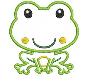 Stickmuster - Frosch Appli